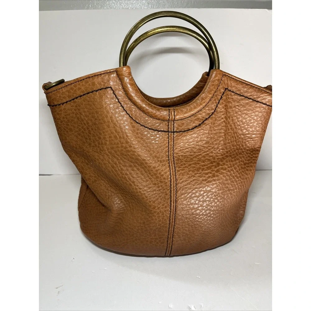 A New Approach‎ A.N.A. Purse Medium Camel Colored Brass Handles Style Vibes